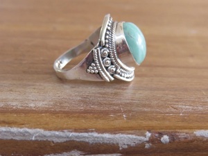Anillo de Amazonita Natural con Plata, Anillo de Piedra Preciosa Hecho a Mano Único para Uso Diario - Product Image 2