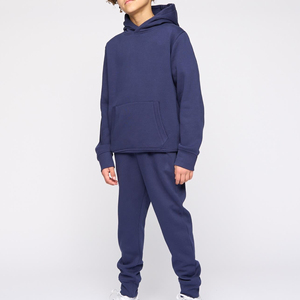 Conjunto Deportivo para Niños, Color Azul Marino, Sudadera con Capucha de Manga Larga y Pantalones, 100% Algodón, Estilo Casual para Otoño - Product Image 6