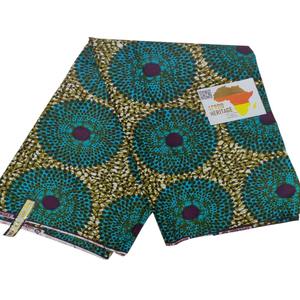 Nouveauté 2026 Tissu en toile respirant Super Cihigavy Wax à imprimé wax africain authentique géométrique 120 GSM de poids moyen pour vêtements de mariage - Product Image 1