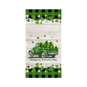 Verde Happy ST. Patricks Day Diseñador bordado Encimera de moda Personalizable Amplia gama de toallas de cocina de algodón Premium - Product Image 1