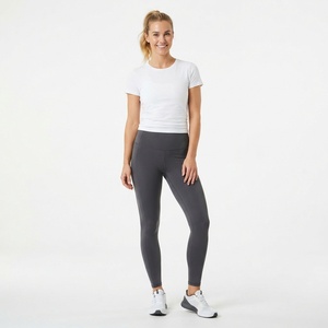 Leggings de sport taille haute personnalisés avec poches et effet ventre plat pour la gym et l'entraînement – Vente en gros - Product Image 3