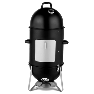 60608693 Raffinato Forno Cilindrico Ellittico a Tre Strati per Esterni con Controllo della Temperatura, Griglia da Campeggio 3-in-1 in Ferro e Carbonio - Product Image 2