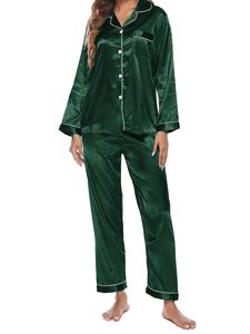 Nuevo Pijama de Otoño Invierno para mujer, pijama de manga larga, pijama de seda de leche para mujer, ropa de dormir sólida, ropa de descanso suave para mujer - Product Image 4