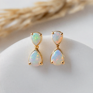 Nouvelle arrivée Boucles d'oreilles pendantes en argent sterling 925 plaqué or 18 carats pour femmes Style court - Product Image 4