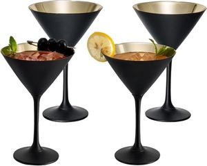 Ensemble de 3 gobelets à cocktail modernes de luxe en métal, faits à la main, réutilisables, en argent - Product Image 2