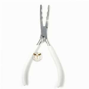 Pince classique professionnelle en acier inoxydable à maintien robuste pour extensions capillaires, outil de pose et de retrait de micro-anneaux et de nano-perles - Product Image 1