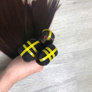 Color marrón marca de nacimiento cabello humano hueso textura recta 100% cabello humano vietnamita envío rápido conjunto paquete con cierre - Product Image 4