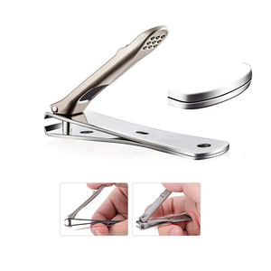 Coupe-ongles anti-éclaboussures en acier inoxydable avec lame incurvée et affûtée, ouverture large, solution professionnelle de manucure avec récupérateur - Product Image 3