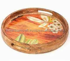 Plateau de service imprimé en bois de bonne conception Nouveau style de vaisselle pour la nourriture Thé servant des articles de fête décoratifs pour la maison et la cuisine - Product Image 5