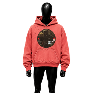 NUEVA Sudadera con Capucha Extra Grande para Hombre, Diseño de Cruz Circular Estampada en Algodón, Estilo Casual Otoñal, Ropa Casual Vintage para Uso Diario - Product Image 1