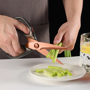 Ciseaux en titane plaqué cristal, résistants à la rouille, faits à la main, ciseaux de tailleur, usage commercial et domestique, avec manche en PP - Product Image 5