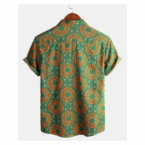 Chemise à manches courtes pour homme de haute qualité, style hawaïen décontracté, personnalisable, pour l'été, imprimée sur tissu sergé doux - Product Image 4