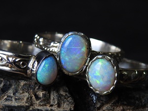 Wholesale Children's Solid Australian <b>Opal</b> Multi Fire 925 Sterling <b>Silver</b> Designer Band <b>Ring</b> October Birthstone Handmade Jewelry - Product Image 1