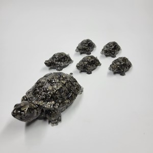 Best Selling Abundance Generator Wealth Figurine <b>Orgonite</b> Natural Pyrite Turtle Fengshui Wealth Prosperity Decoration Portable - Product Image 1