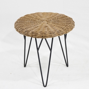 Modern Nordic Nature Wood MDF Round Side <b>Table</b> with Three <b>Legs</b> <b>for</b> Home Living Room or Office <b>Coffee</b> Station - Product Image 2