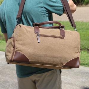 กระเป๋าเดินทางผ้าใบหนังกันน้ำ กระเป๋าถือสุดสัปดาห์ กระเป๋าเดินทางแบบถือขึ้นเครื่อง กระเป๋าออกกำลังกาย ความจุขนาดใหญ่ ทนทาน LCTB-0044 - Product Image 4