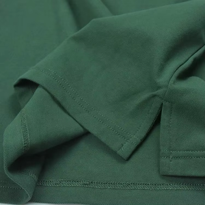 Polo en coton Oxford vert foncé pour homme, manches courtes, logo brodé, décontracté, respirant, coupe classique, design sur le devant - Product Image 5