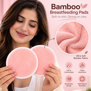 Almohadillas de Lactancia de Bambú |   Insertos Reutilizables y Lavables para Lactancia |   Almohadillas de Lactancia Suaves y Absorbentes |   Cuidado Materno a Prueba de Fugas - Product Image 3