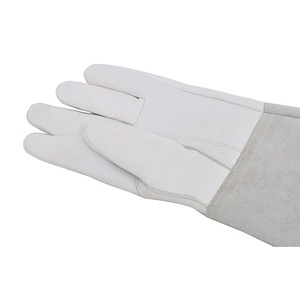 Gants de soudage TIG en cuir de chèvre et croûte de cuir de vache, ignifuges, pour travaux industriels, lutte contre les incendies et barbecue - Product Image 3