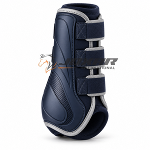 Botas de cepillado para caballos con amortiguación suave, tela resistente y diseño práctico para un entrenamiento cómodo. - Product Image 1