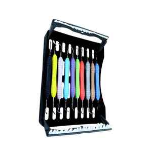 Kit d'instruments orthodontiques dentaires, plusieurs couleurs, poignée rembourrée, outils chirurgicaux manuels de classe I - Product Image 3