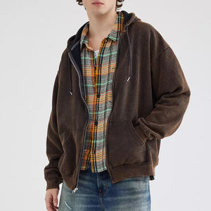 Producto Más Vendido, Sudaderas Ligeras con Cierre para Hombre, con Servicios OEM, Precio al por Mayor, Logotipo Personalizado, Sudaderas con Lavado Ácido para Hombre - Product Image 3