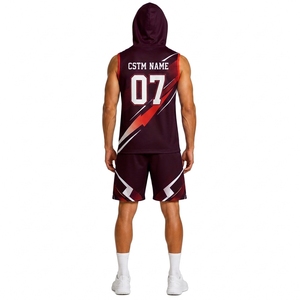 Uniforme d'équipe personnalisé professionnel 7 sur 7, sweat-shirt sans manches et short de sport - Product Image 2
