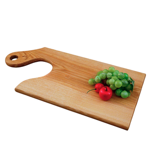 Planche à découper ronde en bois avec poignée, finition mate, design minimaliste, matériau en bois durable - Product Image 3