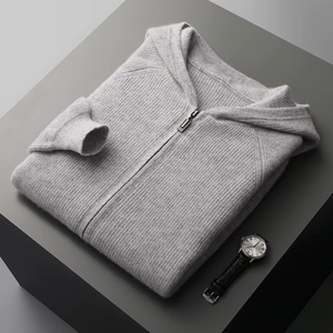 Pull en laine mérinos 100% pour homme, manches longues, col rond, doux, épais, tricot d'hiver respirant, dentelle, ODM, vente en gros - Product Image 2