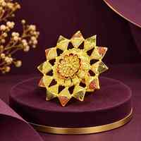 Vente en gros de bagues en or plaqué 14K18K24K micron, design floral, bagues traditionnelles, bagues en or à la mode, Oro Joyera