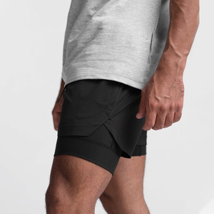 <b>Men</b> <b>Compression</b> <b>Shorts</b> Mid Waist Elastic Quick Dry Solid Spandex Polyester Sporty Bermuda Style With Pockets - Product Image 5