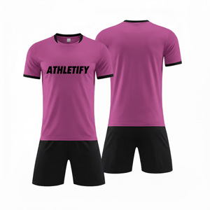 Conjunto de Camiseta de Fútbol Profesional, Equipación de Fútbol Personalizada con Nombre y Número, Conjunto de Camiseta y Pantalones Cortos de Fútbol Transpirables de Poliéster - Product Image 1