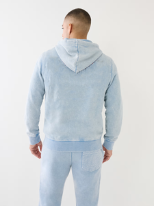 Chándal de hombre con efecto desgastado por el sol, con logotipo personalizado, ropa casual, fabricante de Pakistán, chándal con cremallera con lavado ácido en venta - Product Image 4