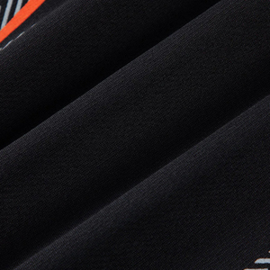 Men's <b>Black</b> <b>Compression</b> <b>Shirt</b> Long Sleeve Athletic Base Layer with Orange Accents for Running Gym Training and Sports - Product Image 5