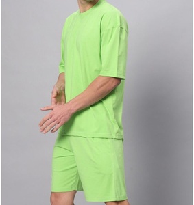 Conjunto de Camiseta y Pantalones Cortos Transpirables de Verano para Hombre, Conjunto Deportivo Informal de Secado Rápido, Cuello Redondo, Tejido de Punto, Precio al por Mayor - Product Image 2