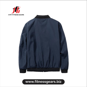 Blouson bomber décontracté bleu clair pour homme, veste bomber d'automne coupe-vent pour homme - Product Image 2