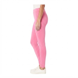 Leggings pour femmes respirants à taille haute, longueur intégrale, couleur unie, tricotés, 100% polyester, élasthanne, nylon, extensibles, style basique, toutes saisons - Product Image 3