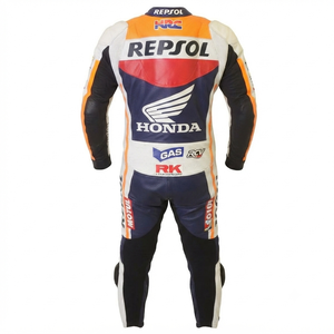 Traje de Carreras MotoCP Personalizado para Hombre, Traje de Cuero de Una Pieza Premium para Pista con Deslizadores, Mono/Traje OEM con Protección CE - Product Image 2