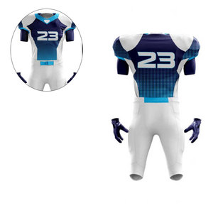 Uniforme de Fútbol Americano Unisex Transpirable de Alta Calidad, 100% Poliéster, Color Sólido, Nombre del Equipo Personalizado - Product Image 2