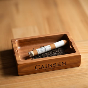 Cendrier en bois de qualité supérieure |   Cendrier finition polie pour bureau - Product Image 1