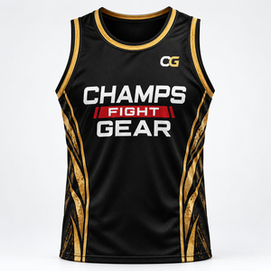 Débardeur de boxe sans manches pour femme Champs Gear, col ras du cou, personnalisable avec logo ODM, en tricot Spandex/Polyester, séchage rapide et respirant - Product Image 4