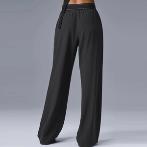 Men's Mid-Waisted Wide-Leg Canvas Cargo Sweatpants | Quick Dry <b>Waterproof</b> Fitness Sports <b>Trousers</b> for Pilates Gym Running - Product Image 5