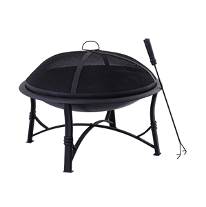 Venta al por mayor: Cuenco para fogata de hierro rústico independiente, personalizado, de alta calidad, con recubrimiento en polvo, negro, resistente a altas temperaturas, de Daood Sons Handicraft - Product Image 3