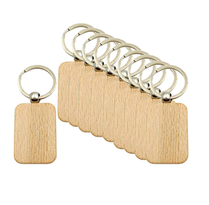 Porte-clés en bois naturel gravé au laser, cadeaux de Noël personnalisés, porte-clés artisanal, porte-clés en bois - Product Image 6