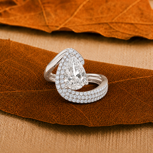 Anillo de Compromiso de Diamante Cultivado en Laboratorio con Corte de Pera de 2 Quilates para Mujer, Oro Amarillo Sólido de 14K, Certificado IGI, Joyas de Lujo para Regalo de Boda - Product Image 1