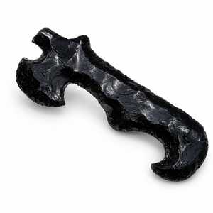 Figura de Hacha Vikinga de Obsidiana Negra Hecha a Mano de 6 Pulgadas, Arte en Piedra Preciosa, Coleccionable Nórdico y Decoración Feng Shui para el Hogar - Product Image 4