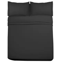 Drap de lit 100% coton lavable, biologique, écologique, 100TC, couleur unie, toutes saisons, respirant, double face, écologique, toutes saisons