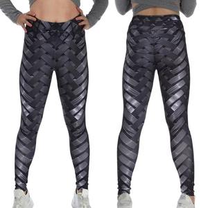 Leggings de Spandex/Nylon Transpirables de Alta Calidad para Mujer |   Pantalones de yoga y fitness de cintura elástica y largo completo |   OEM/ODM - Product Image 2