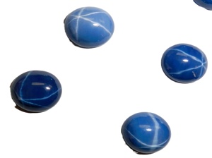 Zafiro Azul Estrella Ovalado de 11x13 mm, 8 Quilates, Creado en Laboratorio, Cabujón Pulido con Efecto de Estrella de 6 Puntas para Joyería - Product Image 5