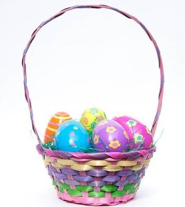 Canasta de Huevos de Pascua de Color Personalizado en Oferta, Canasta de Regalo Festiva, Canasta Decorativa Tejida de Bambú y Ratán DRAGONEX para Navidad - Product Image 1